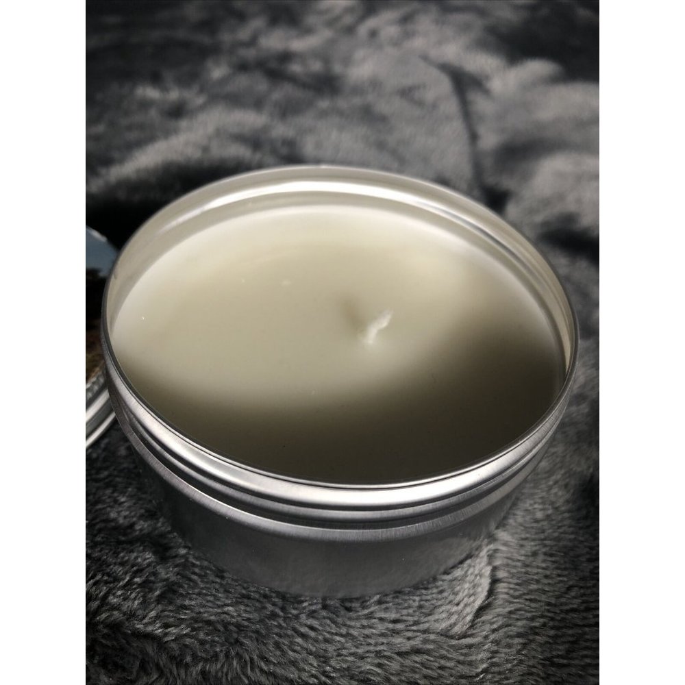 Hand Poured Coconut Soy Candle Ocean Cypress Scent 4 Ounce Tin - Picture 4 of 4